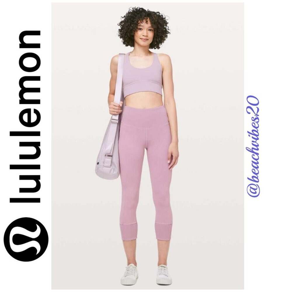 LULULEMON ATHLETICA Wunder Under Crop 23" *Ribbed 6 Washed Antoinette EUC LL-110